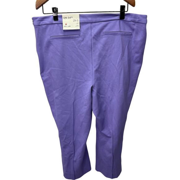 Women's Plus Pants sz 1X Macy's On 34th Lilac NEW # H746 - Picture 5 of 10